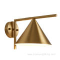 Copper metal lampshade adjustable Angle wall lamp